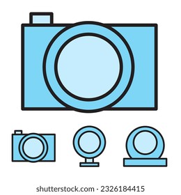 collection of computer hardware and gadgets minimalistic icons