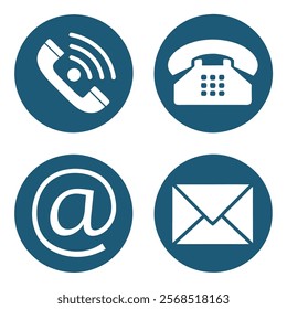 Collection of Connect Icons. Contact icon vector. Home, location, call, at, email, address, globe, chat, message, mail, telephone, information, support, search, website, icon. Vector Illustration.