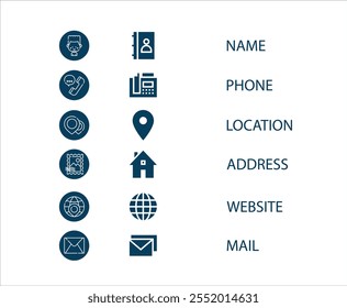 Coleção de Ícones de Conexão.Entre em contato conosco ícone set.Ícones de Contato e Comunicação.Ícone Conjunto de Comunicação.