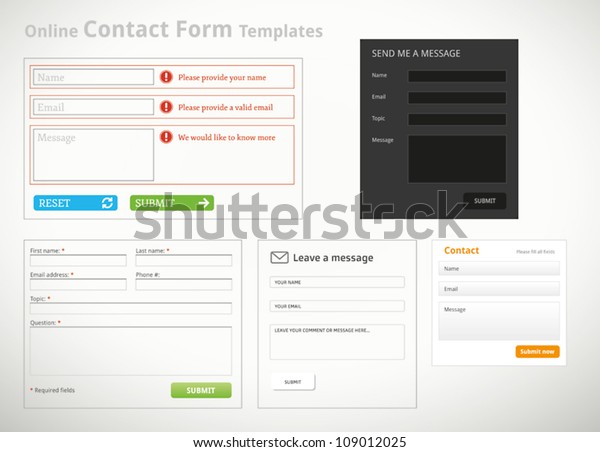 A collection of contact form templates and\
scribbles for websites