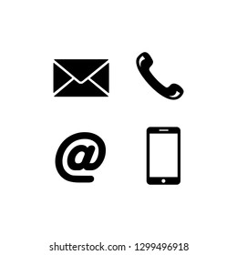 Contact Icons Communication Icon Contact Buttons Stock Vector (Royalty ...