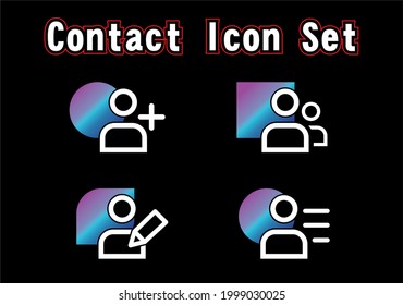 una colección de iconos de contacto, adecuados para aplicaciones móviles - conjunto de iconos 