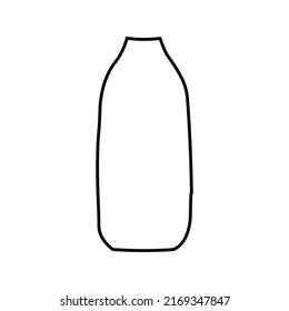 Collection of contour drawings of vases in eps 10. Linear vector illustration. Ceramic vases