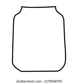 Collection of contour drawings of vases in eps 10. Linear vector illustration. Ceramic vases