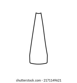 Collection of contour drawings of vases in eps 10. Linear vector illustration. Ceramic vases