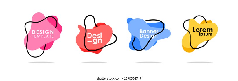 A collection of cool liquid template designs, this design is perfect for your work such as printing or on the web