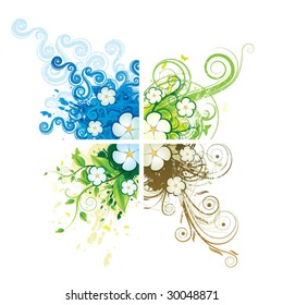 collection of corner frolar designs