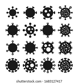 collection of corona virus vector icons