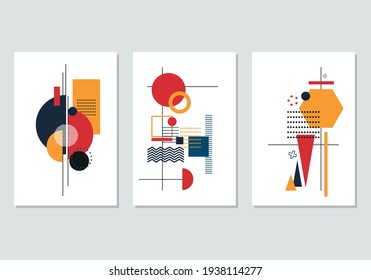 Collection of corporate identity brochure templates. Layout design. Abstraction. A set of flyers. Vector illustration