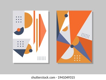 Collection of corporate identity brochure templates. Layout design. Abstraction. A set of flyers. Vector illustration