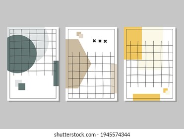 Collection of corporate identity brochure templates. Layout design. Abstraction. A set of flyers. Vector illustration