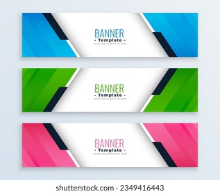 collection of corporate web banner template for promotion vector
