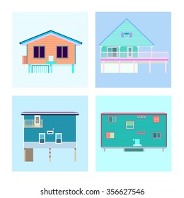 Collection of country cottages.