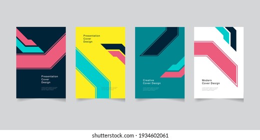 A collection of cover background templates for presentations, corporate cover documents, corporate, with a modern minimalist style that is very elegant.vector iluustration eps10