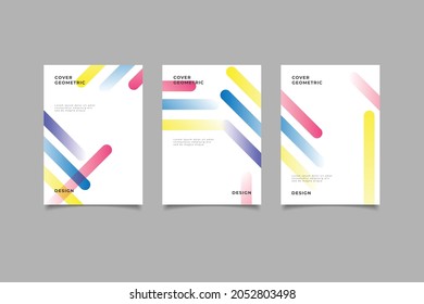 A collection of cover background templates for presentations, corporate cover documents, corporate, with a modern minimalist style that is very elegant,geometric memphis design.vector illustration