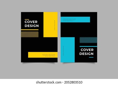 A collection of cover background templates for presentations, corporate cover documents, corporate, with a modern minimalist style that is very elegant,geometric memphis design.vector illustration