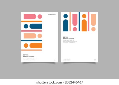 Una colección de plantillas de fondo de portada para presentaciones, documentos de portada corporativos, corporativos, con un estilo minimalista moderno muy elegante.eps10 de depuración vectorial