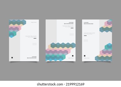 A collection of cover background templates for presentations, corporate cover documents, corporate, with a modern minimalist style that is very elegant,geometric memphis design.vector illustration
