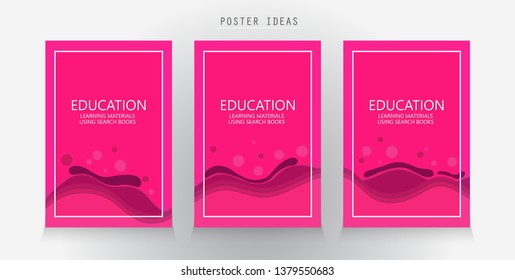 
Collection of cover with brushed pattern for books arranged in layers created for beauty and education.