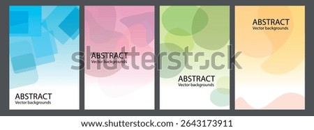 Collection of Cover Design Template, multi color line Abstract background. Cover templates for catalog, brochure, poster, portfolio, Vector illustration - stock illustration