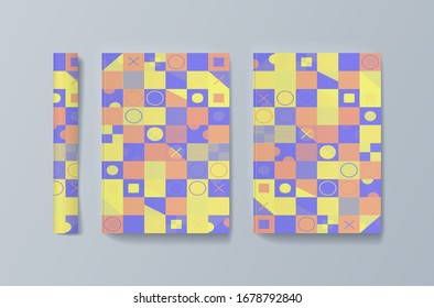 Collection of covers for books, magazines, catalogs. Vector illustration. a4 size. Abstract background