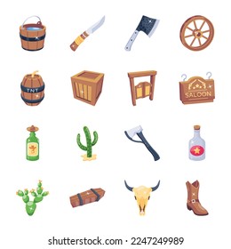 Kollektion der 2D-Symbole von Cowboy Elements 

