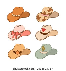 Collection of Cowboy Hats with Unique Patterns  