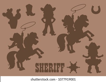 Collection Cowgirl Silhouettes