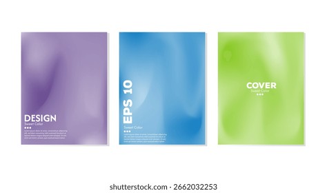 Una colección de fondos abstractos creativos con coloridas texturas onduladas. Una combinación de luz y oscuridad. Diseños minimalistas de colores pastel.