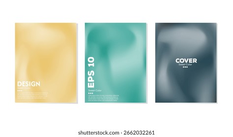 Uma coleção de fundos abstratos criativos com texturas onduladas coloridas. Uma combinação de claro e escuro. Modelos minimalistas de cores pastel.