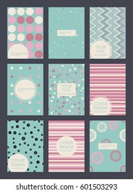 Collection of creative artistic cards. Beautiful backgrounds. Trendy Graphic Design for banner, poster, cover, placard, brochure. Vector template.