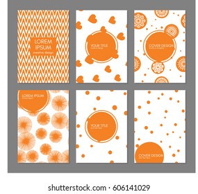 Collection of creative artistic cards. Beautiful backgrounds. Trendy Graphic Design for banner, poster, card, cover, invitation, placard, brochure. Vector template.