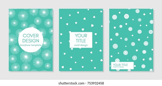 Collection of creative artistic cards. Beautiful backgrounds. Applicable for banner, poster, card, cover, invitation, placard, brochure. Vector.
