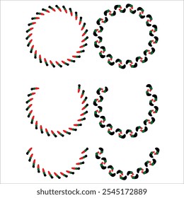 Uma coleção de padrões vetoriais criativos circulares e semicirculares com elegante redemoinho e formas de inspiração floral ideais para molduras de bordas e decoração