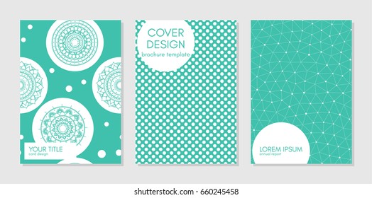 Collection of creative covers. Beautiful backgrounds. Trendy Graphic Design for banner, poster, card, cover, invitation, placard, brochure. Vector.