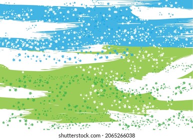 A collection of creative hand-drawn textures: smudges, design templates and grunge elements. Abstract Ink Vector Set