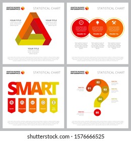 Collection of creative infographic style can be used for web design, workflow layout, presentation slide, annual report. Business concept with process, flow, smart goals, metaphor charts