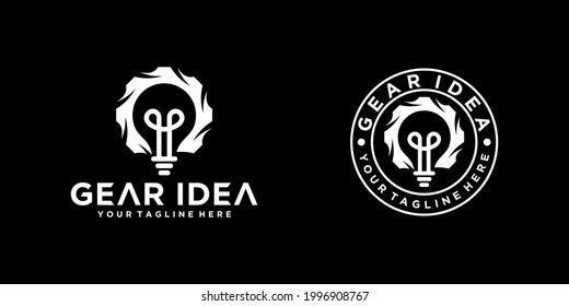 Kollektion, kreative Logo-Ideen für Glühbirnen und Ausrüstung