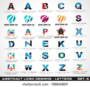 Collection of Creative Logo letter designs for brand identity, company profile or corporate logos with clean elegant and modern style.