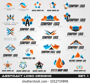 Collection of Creative Logos design for brand identity, company profile or corporate logos with clean elegant and modern style.