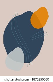 una colección de ilustraciones minimalistas creativas pintadas a mano para la decoración de paredes, diseños de carteles o folletos,