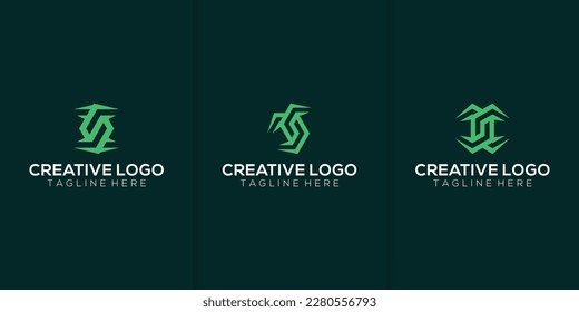 a collection of Creative and Minimalist SQ Q S Logo Designs