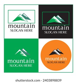 Collection of creative mountain logos with abstract initial M logo designs collection.