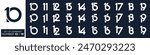 collection of creative number 10 to 19 logo designs. abstract number design vector illustration