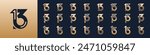 collection of creative number 13 logo designs. abstract thirteen design vector illustration