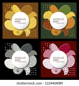 Collection of creative universal artistic cards. Hand Drawn textures. Trendy Graphic Design for banner, poster, card, cover, invitation, placard, brochure, flyer. Vector. Isolated.