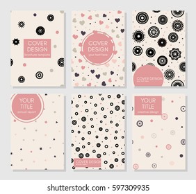Collection of creative universal artistic cards. Beautiful backgrounds. Applicable for banner, poster, cover, invitation, placard, brochure. Vector template.