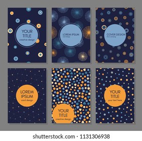 Collection of creative universal cards. Beautiful backgrounds. Applicable for banner, card, cover, invitation, placard, brochure. Vector.