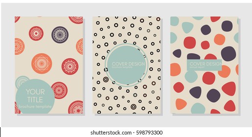 Collection of creative universal cards. Beautiful backgrounds. Applicable for banner, poster, cover, invitation, placard, brochure. Vector template. Isolated.
