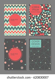 Collection of creative universal cards. Beautiful backgrounds. Trendy Graphic Design for banner, poster, card, cover, invitation, placard, brochure. Vector template. Isolated.